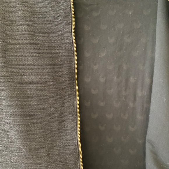 Loft Black Cotton Linen Blend Sleeveless Lace Bodice Flared Skirt Dress Size 4 - Picture 8 of 9